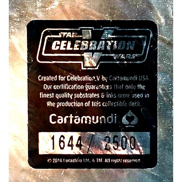 Cartamundi Ltd. Ed. STAR WARS V CELEBRATION Lenticular 3D Card Deck, See Pics! - Picture 4 of 4